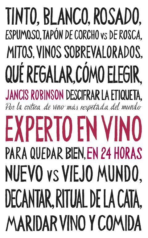 EXPERTO EN VINO EN 24 HORAS | 9788408202011 | ROBINSON, JANCIS