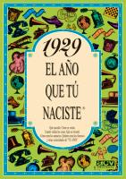1929 EL AÑO QUE TU NACISTE | 9788488907660 | COLLADO BASCOMPTE, ROSA