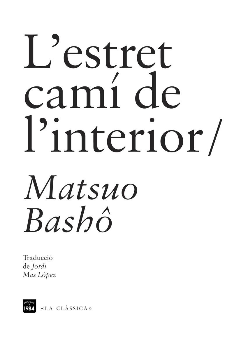 ESTRET CAMI DE L´INTERIOR | 9788492440955 | BASCHO, MATSUO