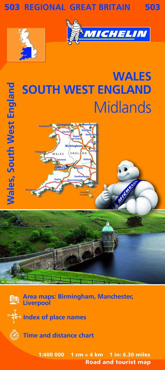 MAPA REGIONAL WALES, SOUTH WEST ENGLAND, MIDLANDS | 9782067183308 | VARIOS AUTORES