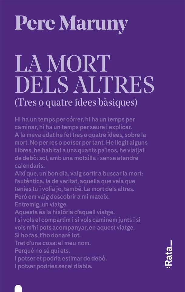 LA MORT DELS ALTRES | 9788416738618 | MARUNY, PERE