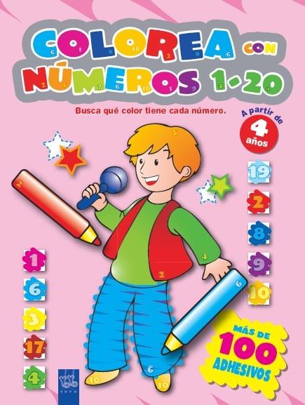 COLOREA CON NUMEROS, 1-20. ROSA | 9788408070009 | YOYO / COLOREA CON LOS NUMEROS