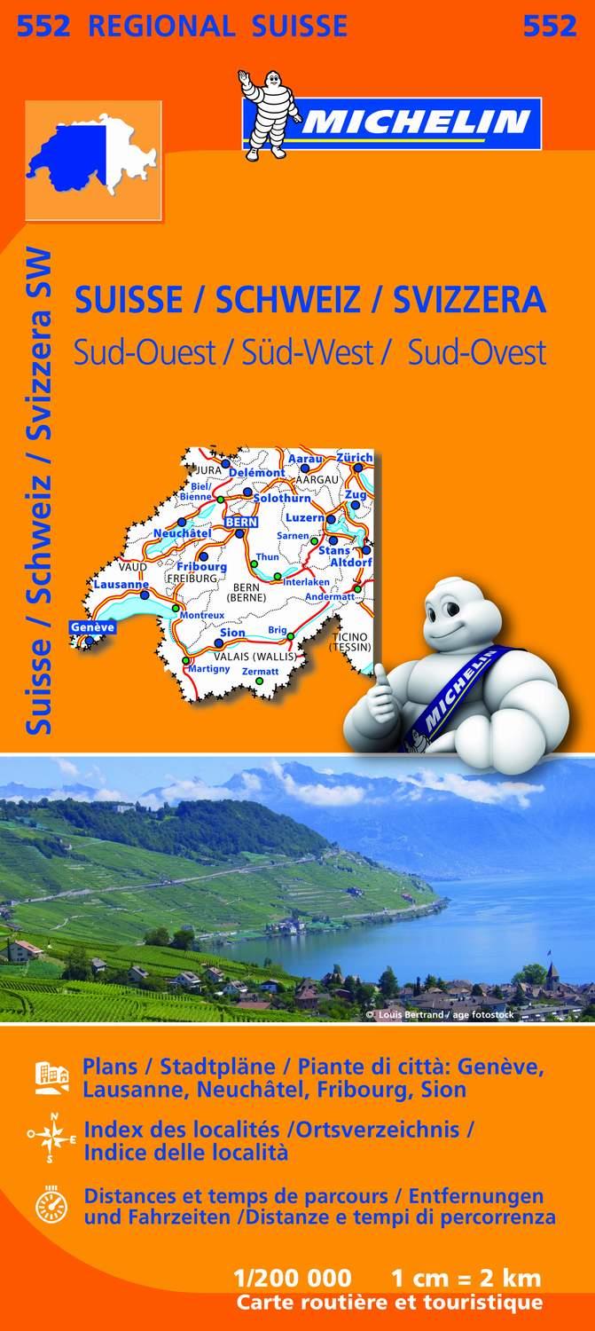 MAPA REGIONAL SUISSE SUD-OUEST/ SCHWEIZ SÜD-WEST/ SVIZZERA SUD.OUEST | 9782067183742 | VARIOS AUTORES