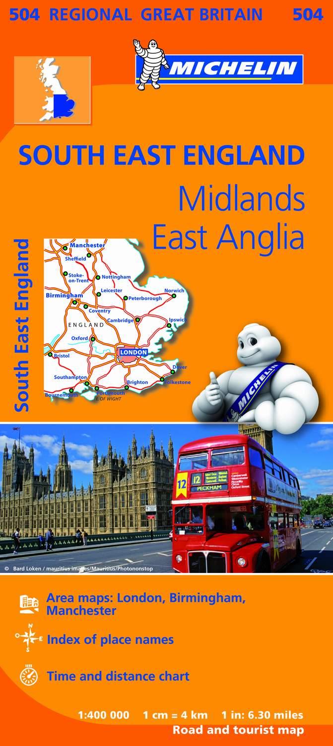 MAPA REGIONAL SOUTH EAST ENGLAND, MIDLANDS, EAST ANGLIA | 9782067183346 | VARIOS AUTORES