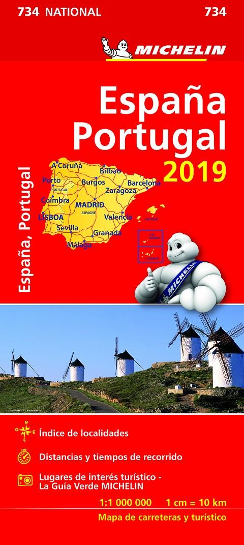 ESPAÑA - PORTUGAL MAPA NATIONAL 2019 | 9782067236707 | MICHELIN