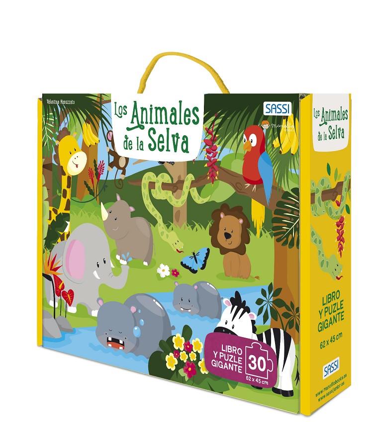 LOS ANIMALES DE LA SELVA. 30 PIEZAS. CON PUZZLE EDIC. ILUSTRADO (ESPAÑOL) | 9788418127304 | V. MANUZZATO